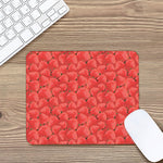 Red Strawberry Pattern Print Mouse Pad