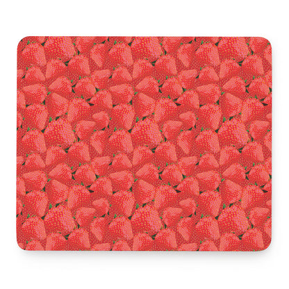 Red Strawberry Pattern Print Mouse Pad