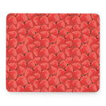Red Strawberry Pattern Print Mouse Pad