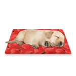 Red Strawberry Pattern Print Pet Cooling Mat Cover