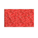 Red Strawberry Pattern Print Polyester Flag