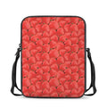Red Strawberry Pattern Print Rectangular Crossbody Bag