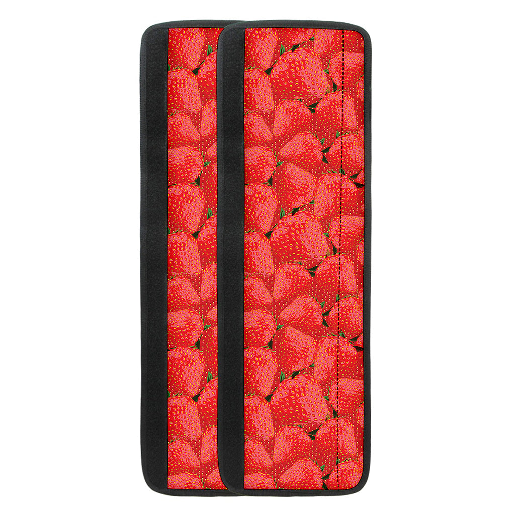Red Strawberry Pattern Print Refrigerator Handle Covers