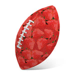Red Strawberry Pattern Print Rugby Ball
