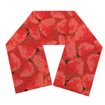 Red Strawberry Pattern Print Scarf