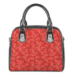 Red Strawberry Pattern Print Shoulder Handbag