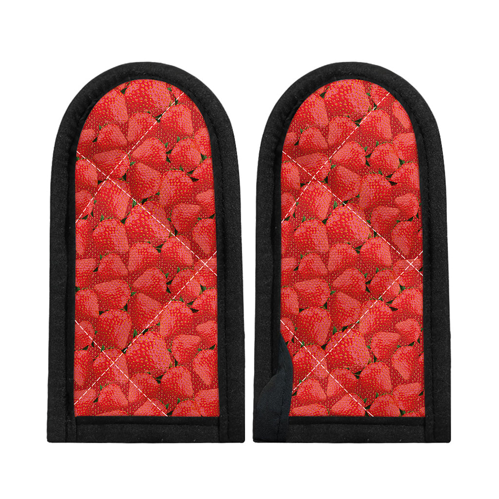 Red Strawberry Pattern Print Skillet Handle Cover