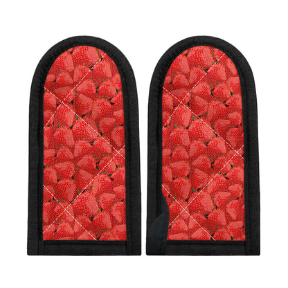 Red Strawberry Pattern Print Skillet Handle Cover