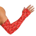 Red Strawberry Pattern Print Sun Protection Arm Sleeves