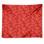 Red Strawberry Pattern Print Tapestry