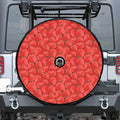 Red Strawberry Pattern Print Tire Cover With Camera Hole