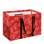 Red Strawberry Pattern Print Utility Tote Bag