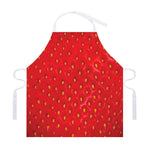 Red Strawberry Print Adjustable Apron