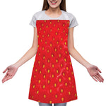 Red Strawberry Print Adjustable Apron
