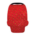 Red Strawberry Print Baby Seat Cover