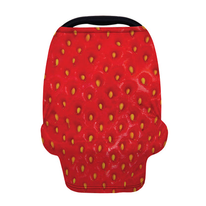 Red Strawberry Print Baby Seat Cover