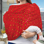 Red Strawberry Print Baby Seat Cover