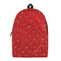Red Strawberry Print School Backpack
