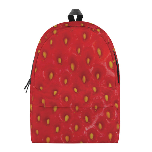 Red Strawberry Print Backpack