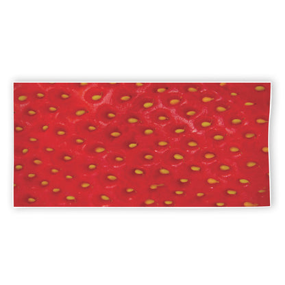Red Strawberry Print Beach Towel