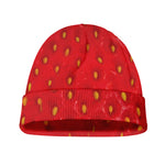 Red Strawberry Print Beanie