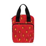 Red Strawberry Print Bible Tote Bag