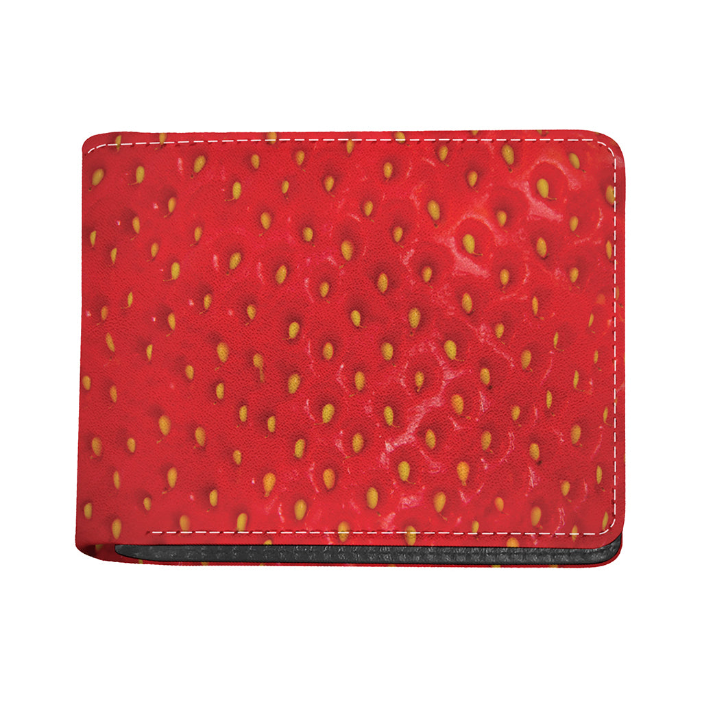 Red Strawberry Print Bifold Wallet
