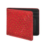 Red Strawberry Print Bifold Wallet