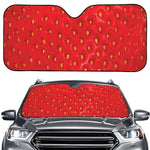 Red Strawberry Print Car Windshield Sun Shade