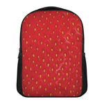Red Strawberry Print Casual Backpack