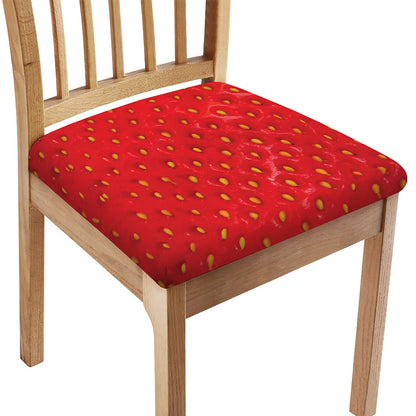 Red Strawberry Print Chair Cushion Cover