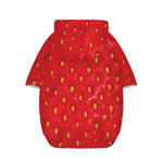Red Strawberry Print Dog Zip Up Hoodie