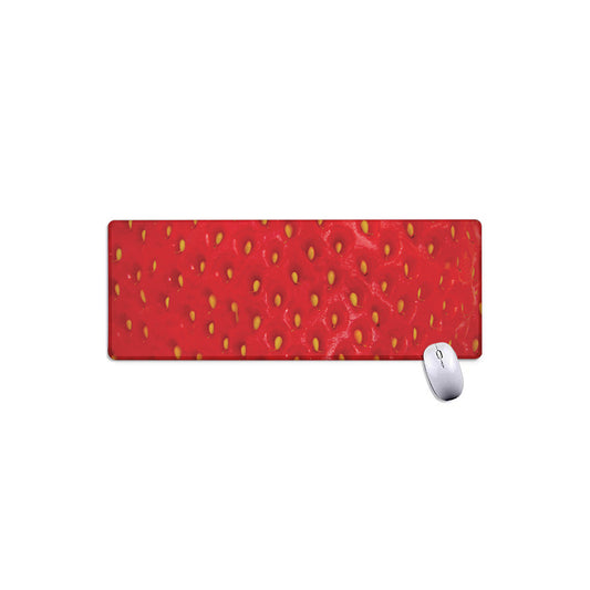 Red Strawberry Print Extended Mouse Pad