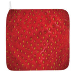 Red Strawberry Print Hand Towel