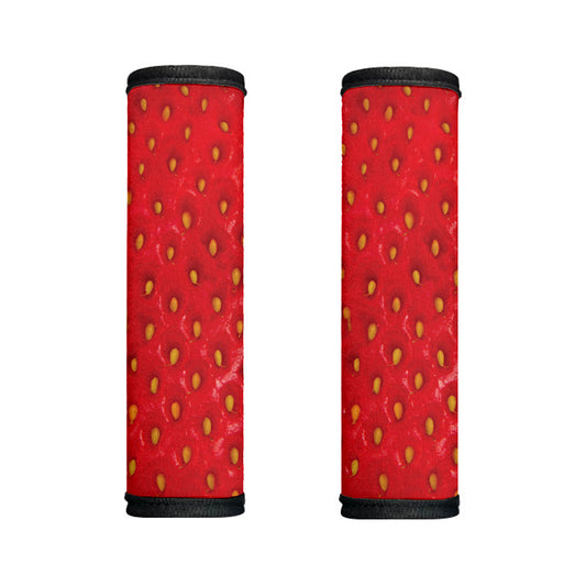 Red Strawberry Print Handle Covers