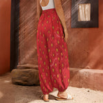 Red Strawberry Print Harem Pants