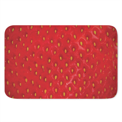 Red Strawberry Print Indoor Door Mat