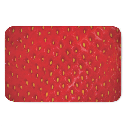 Red Strawberry Print Indoor Door Mat