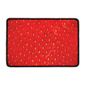 Red Strawberry Print Kitchen Mat