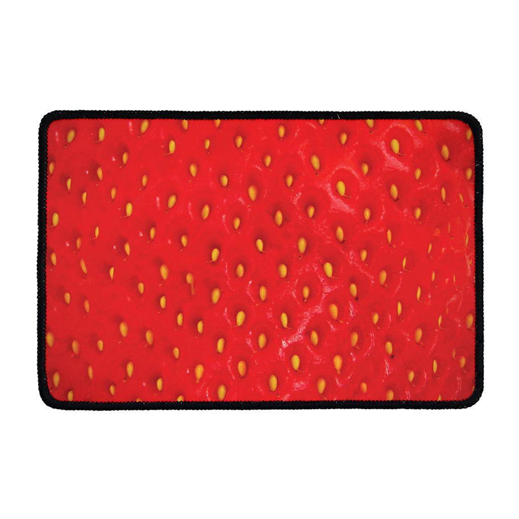 Red Strawberry Print Kitchen Mat