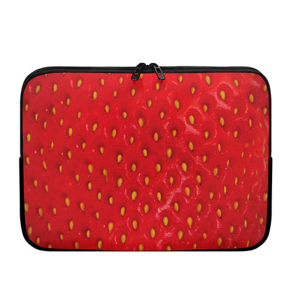 Red Strawberry Print Laptop Sleeve