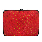 Red Strawberry Print Laptop Sleeve