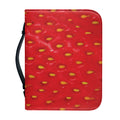 Red Strawberry Print Leather Bible Cover