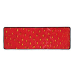 Red Strawberry Print Long Kitchen Mat