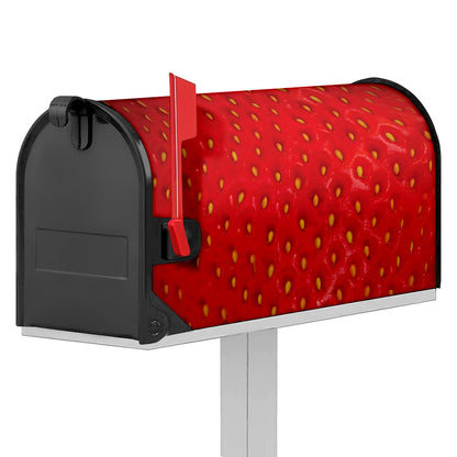 Red Strawberry Print Mailbox Cover