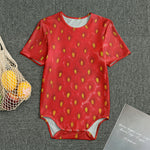 Red Strawberry Print Men's Bodysuit