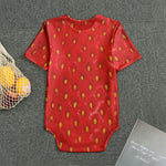 Red Strawberry Print Men's Bodysuit