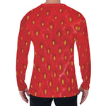Red Strawberry Print Men's Long Sleeve T-Shirt