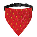 Red Strawberry Print Over The Collar Dog Bandana