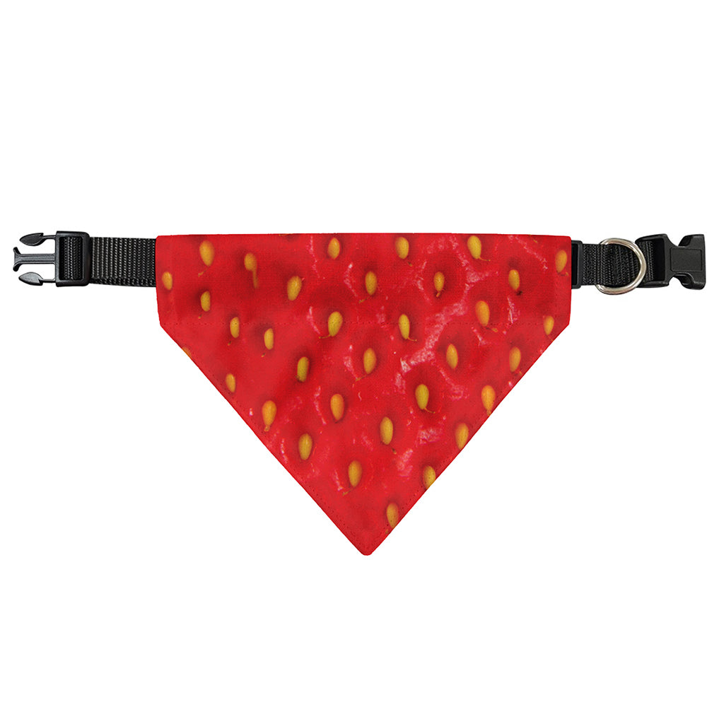 Red Strawberry Print Over The Collar Dog Bandana